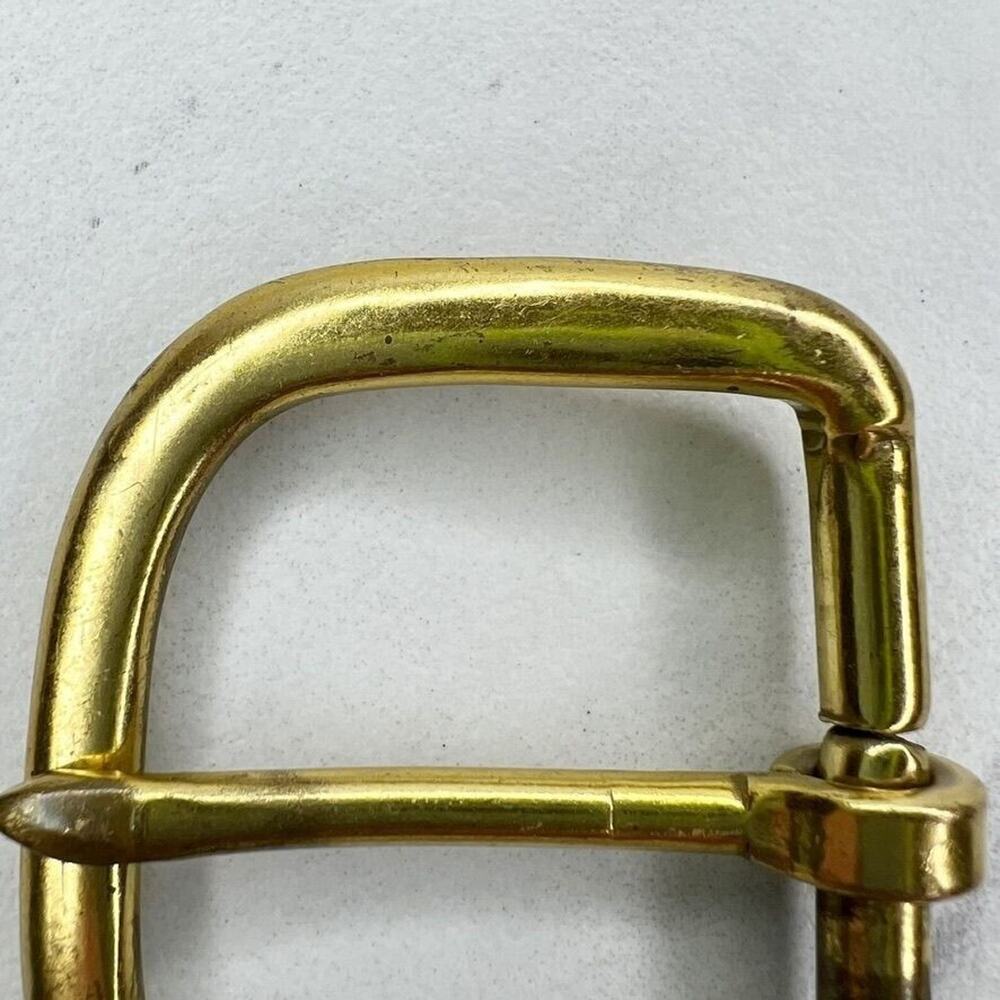 Gold Tone Rounded Simple Basic Belt Buckle - Picture 3 of 9